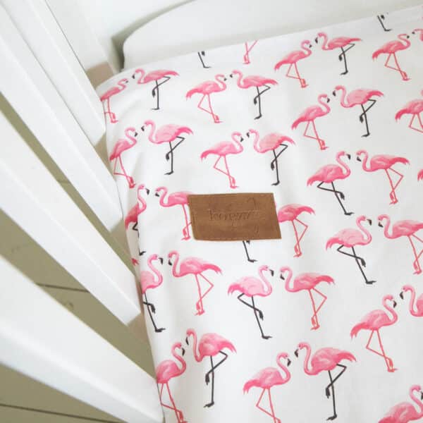 Kinderdekbedovertrek - Flamingo wit - Afbeelding 3