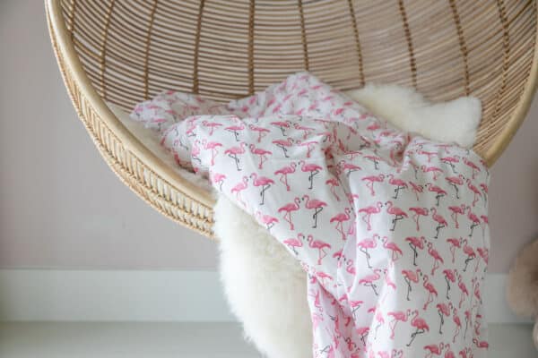 Kinderdekbedovertrek - Flamingo wit - Afbeelding 2